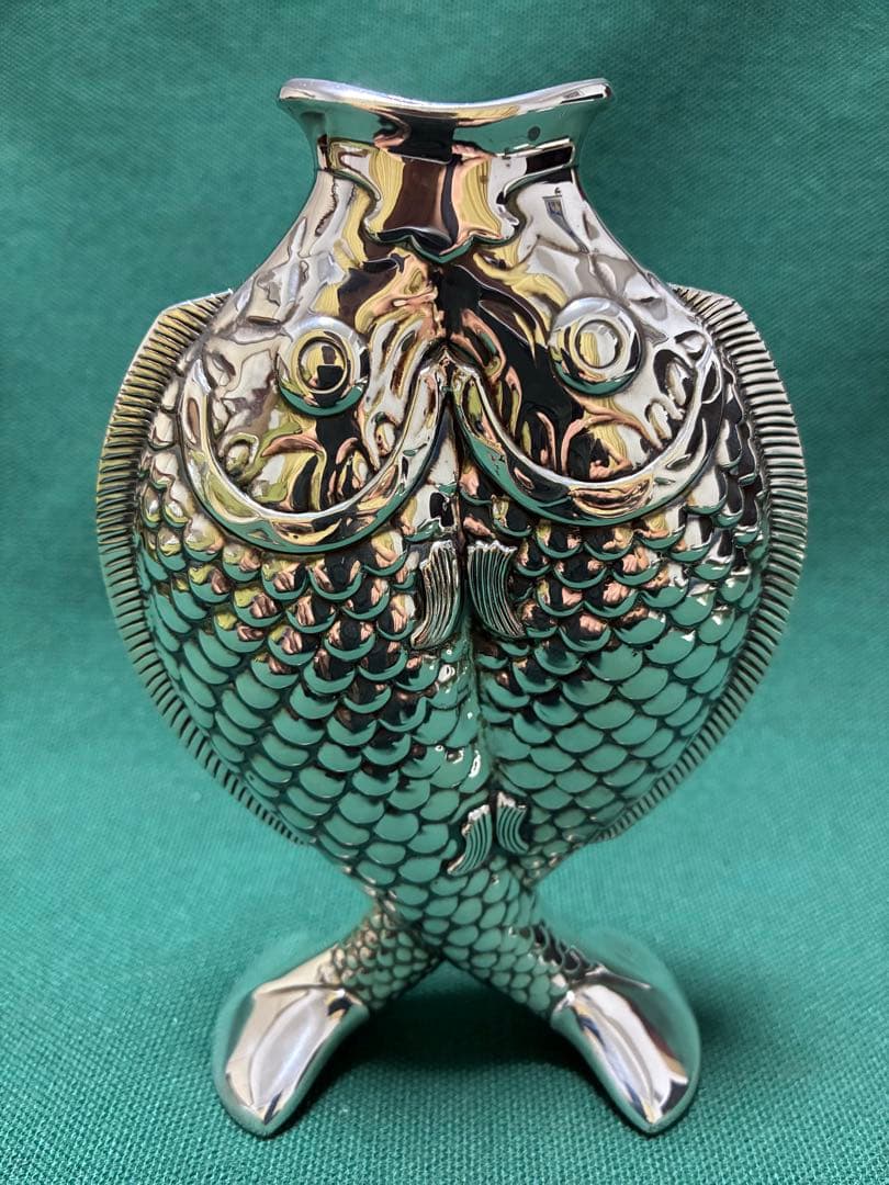 クリストフル 花瓶 two fish vase 魚 銀製品 - メルカリ