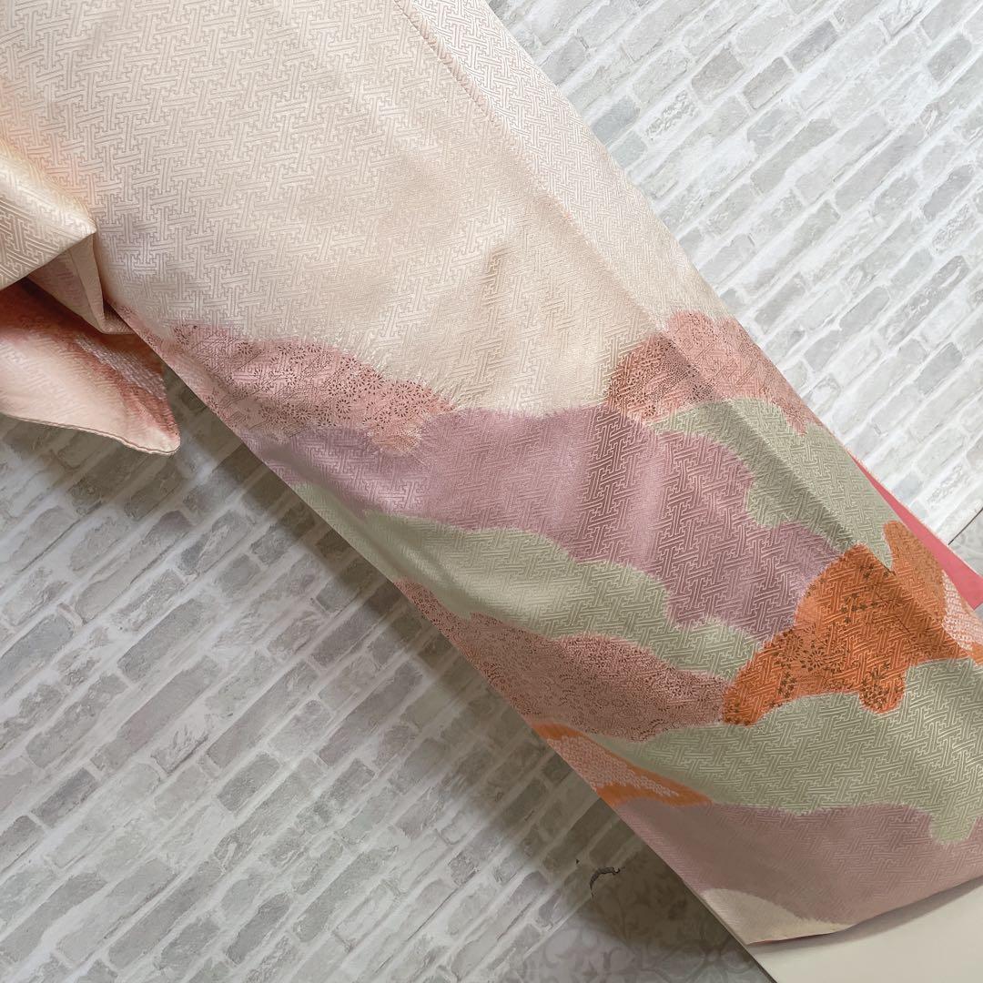 訪問着 フルセット 橘 手刺繍 鹿の子絞り 紗綾形地紋 入学式 卒業式