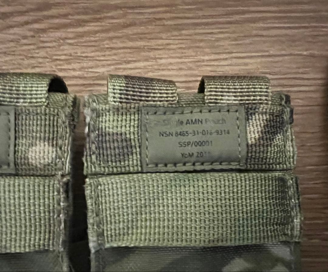 実物払下品 イギリス軍 現行 Virtus 5.56mm マグポーチ3 本セット