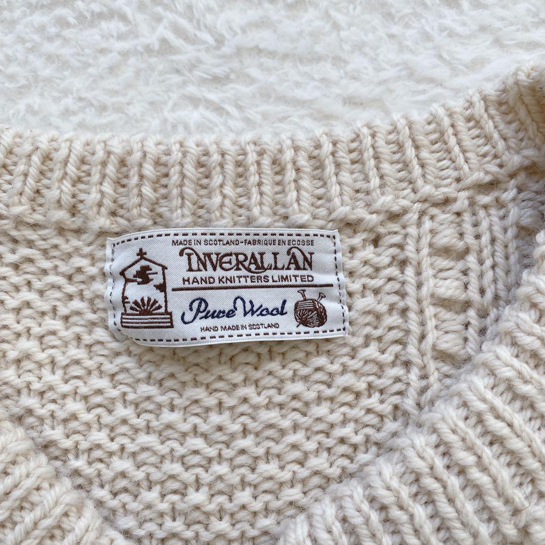 ☆INVERALLAN インバーアラン 4Aカーディガン 希少茶タグ 英国製