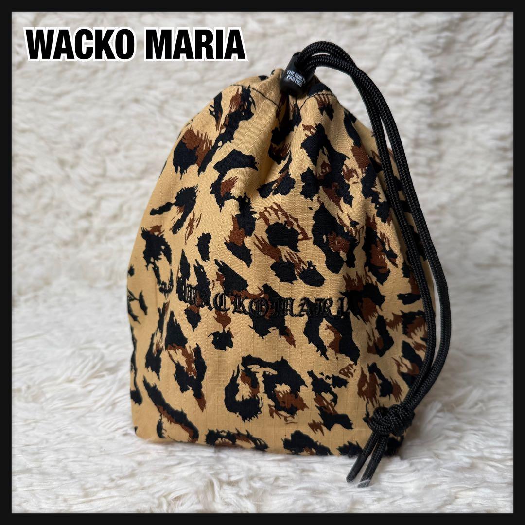 WACKO MARIA DRAWSTRING BAG レオパード 巾着 刺繍ロゴ - メルカリ