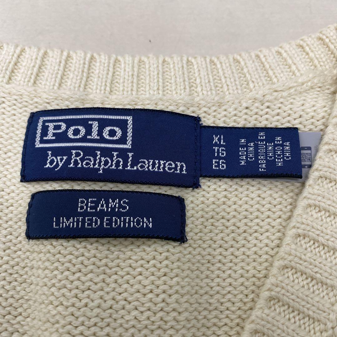 美品 ポロラルフローレン ビームス別注 ニットベスト コットン ポニー