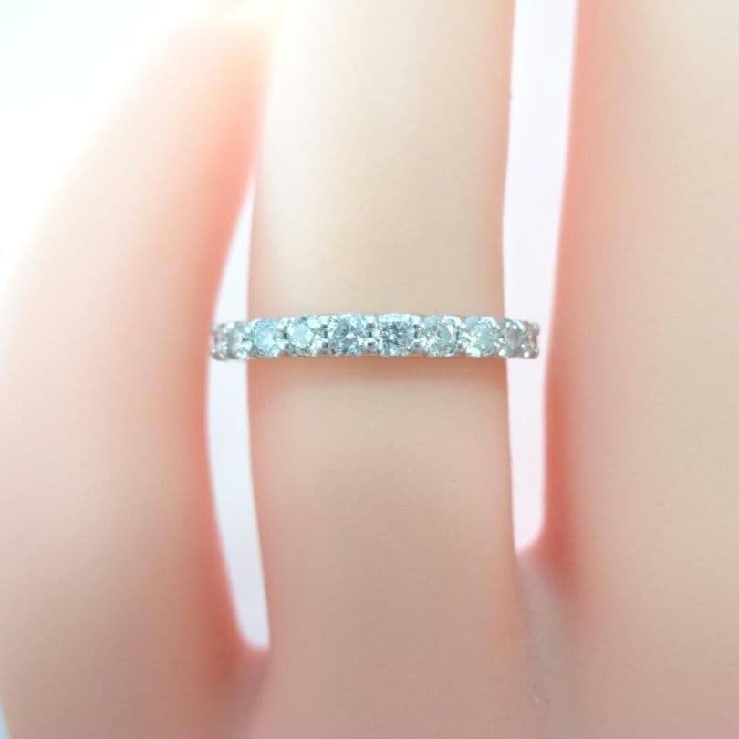 0.30ct　ダイヤモンド　ハーフエタニティ　リング　プラチナ