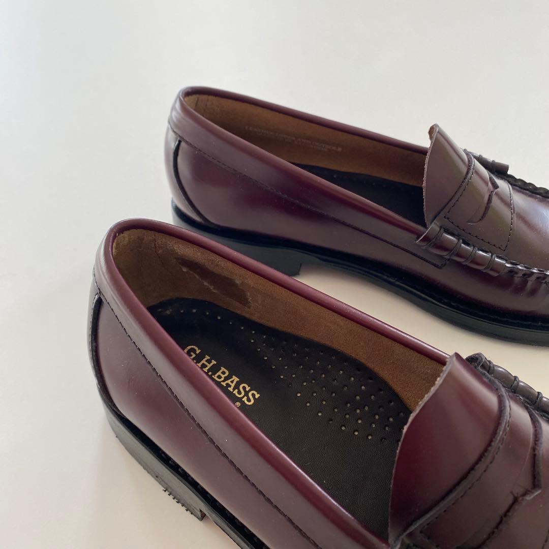 未使用 G.H.BASS ローファー weejuns バーガンディ　us7.5