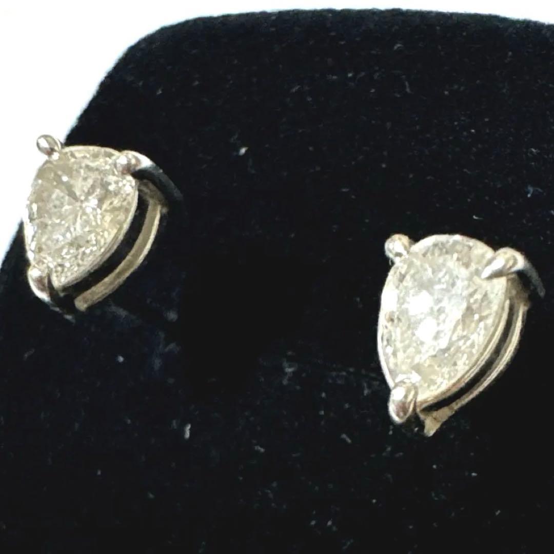 ダイヤモンド　ペアシェイプピアス　プラチナ900 鑑定書付き 楽天市場】☆全品ポイント3倍/3月4日20:00〜11日01:59☆【ペアシェイプ