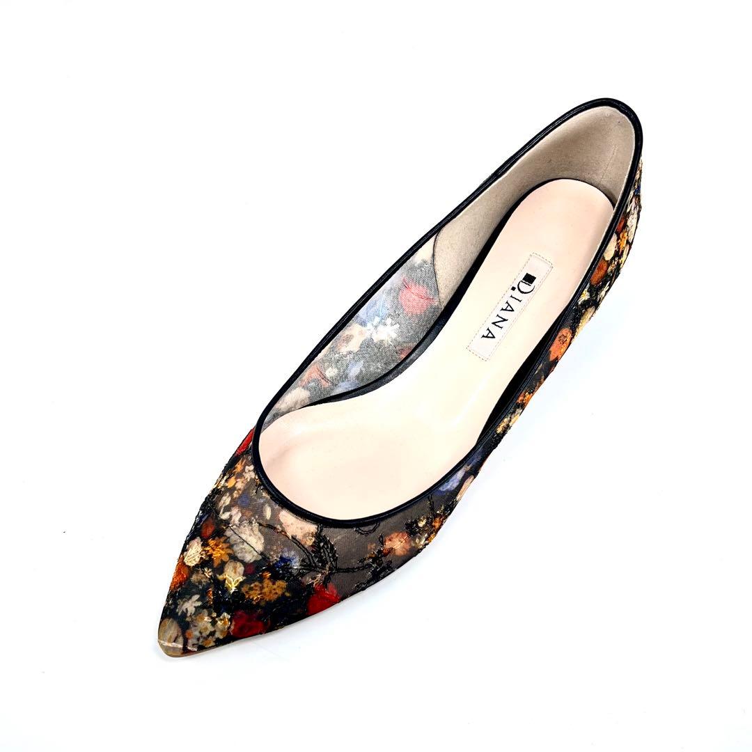 ほぼ新品】DIANA 絵画シリーズ ブリューゲル パンプス 黒 24.5 箱有