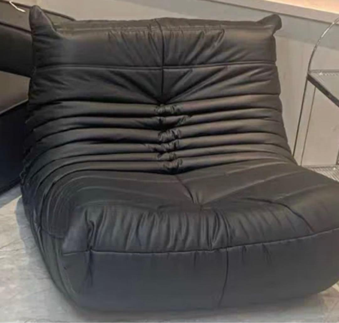 新品】リーンロゼ ligne rosetトーゴ 1人掛けソファ ブラッ - メルカリ