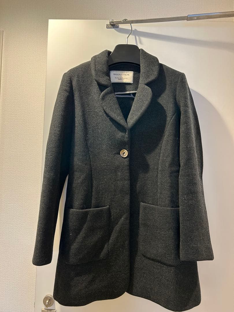 MAISON KITSUNÉ メゾンキツネ ピーコート MAISON KITSUNE（メゾンキツネ） AW メルトンPEACOAT ピーコート NAVY