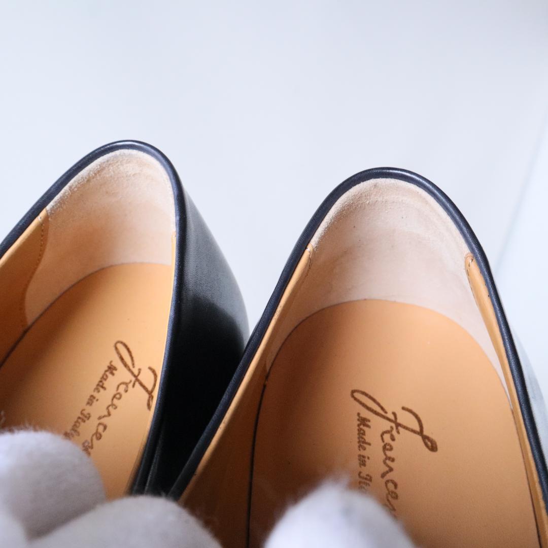 未使用フランチェスコベニーニョ内羽根ストレートチップ黒6.5 25.5