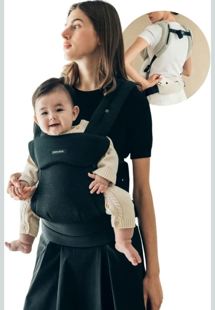 MerryTune ダブルケアベビーキャリア ブラック メリーチューン抱っこ紐＜6ヶ月 1歳＞Merry Tune（メリーチューン）