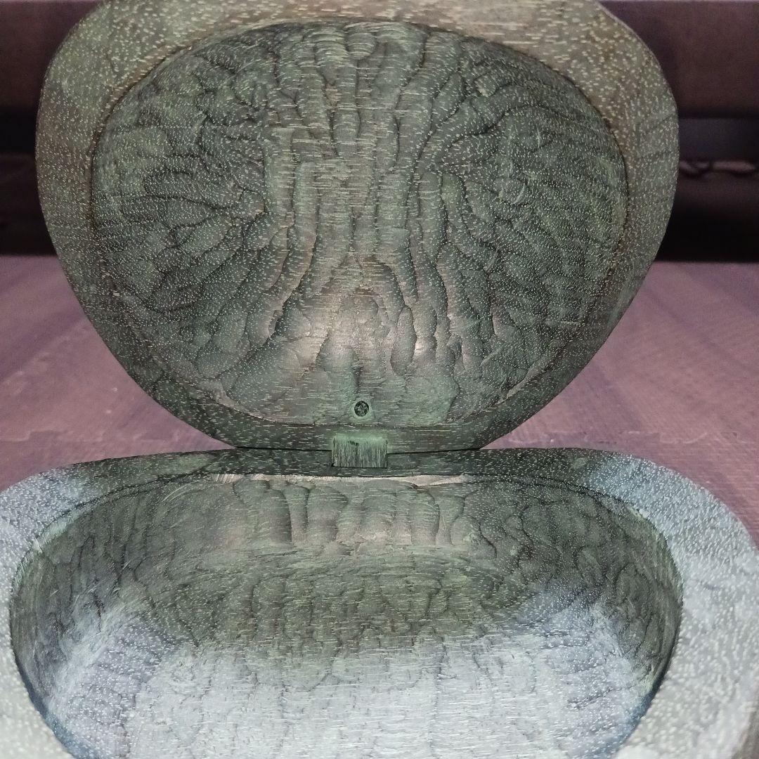 【木林】荒井修　木彫り　小物入れ