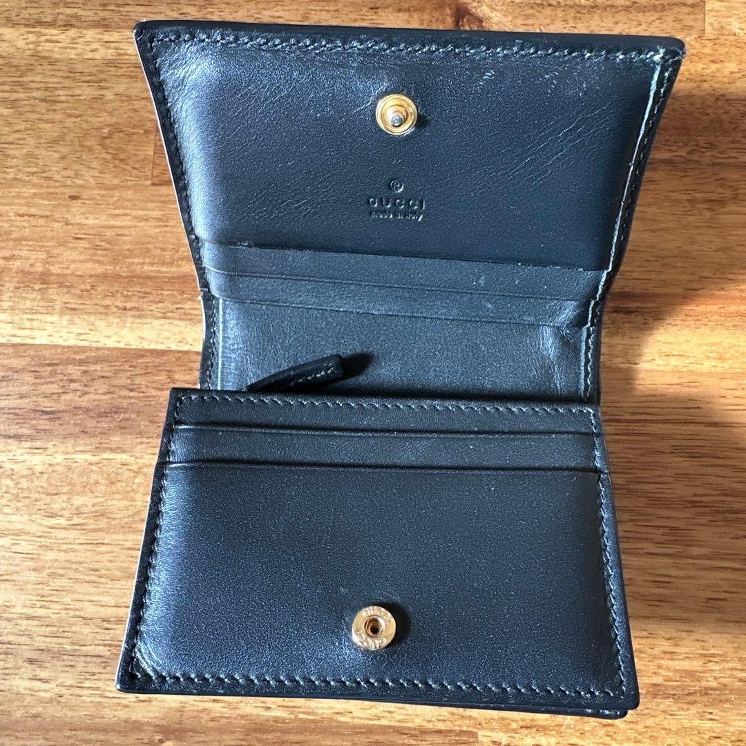 GUCCI グッチ GG柄 金の蜂 Bee 二つ折り 小さめ財布 ベージュ系 - メルカリ