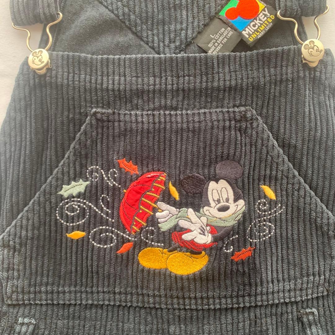 ヴィンテージ ディズニー ミッキー コーデュロイ オーバーオール L