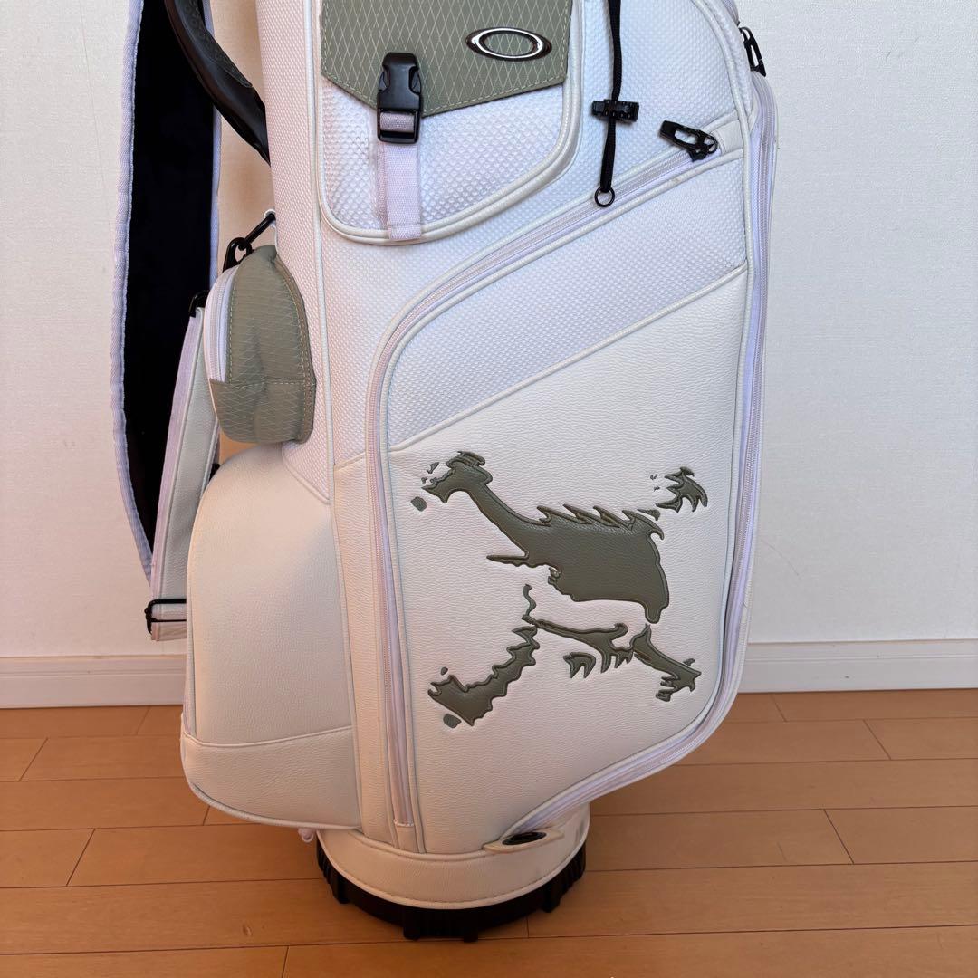 キャディバックOAKLEYオークリーSKULL GOLF BAGホワイトグリーン