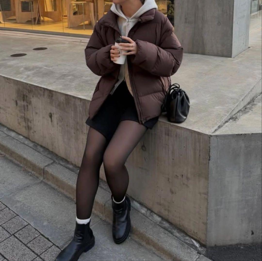 《新品未着用》UNIQLO ユニクロ パウダーソフトダウンジャケット ブラウンL