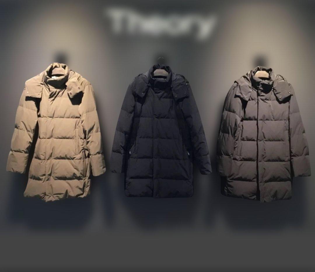 期間限定価格 Theory フード脱着可能 ロングダウンジャケット セオリー