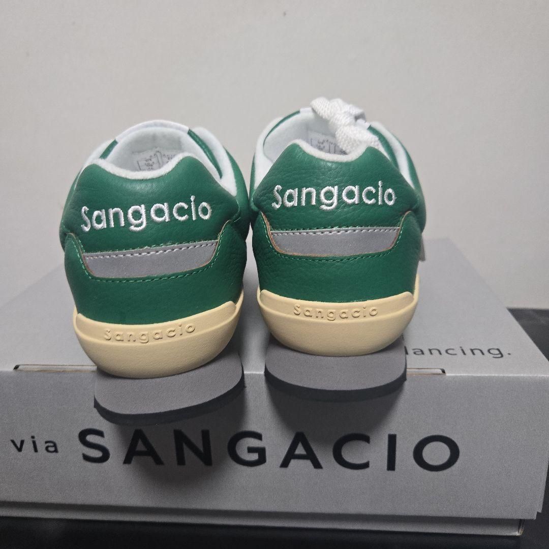 SANGACIO スニーカー US10.5 グリーン(レザー製)