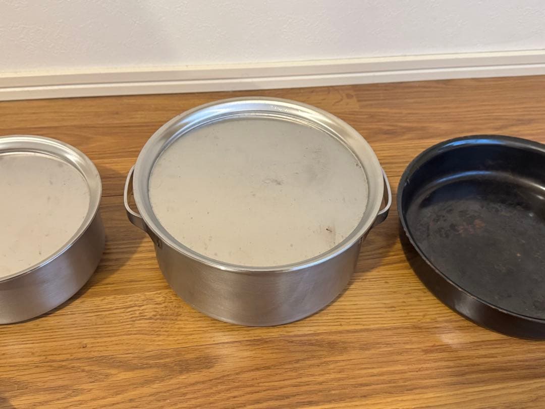 SOTO日本製 5点セット ステンレス 鍋 3+ザル+フライパン - メルカリ