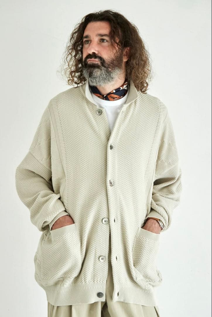 トップス yashiki 2022SS hoshikuzu cardigan YASHIKI - 【ラスト1点】【22SS】Hoshikuzu Collar Cardigan(PEARL