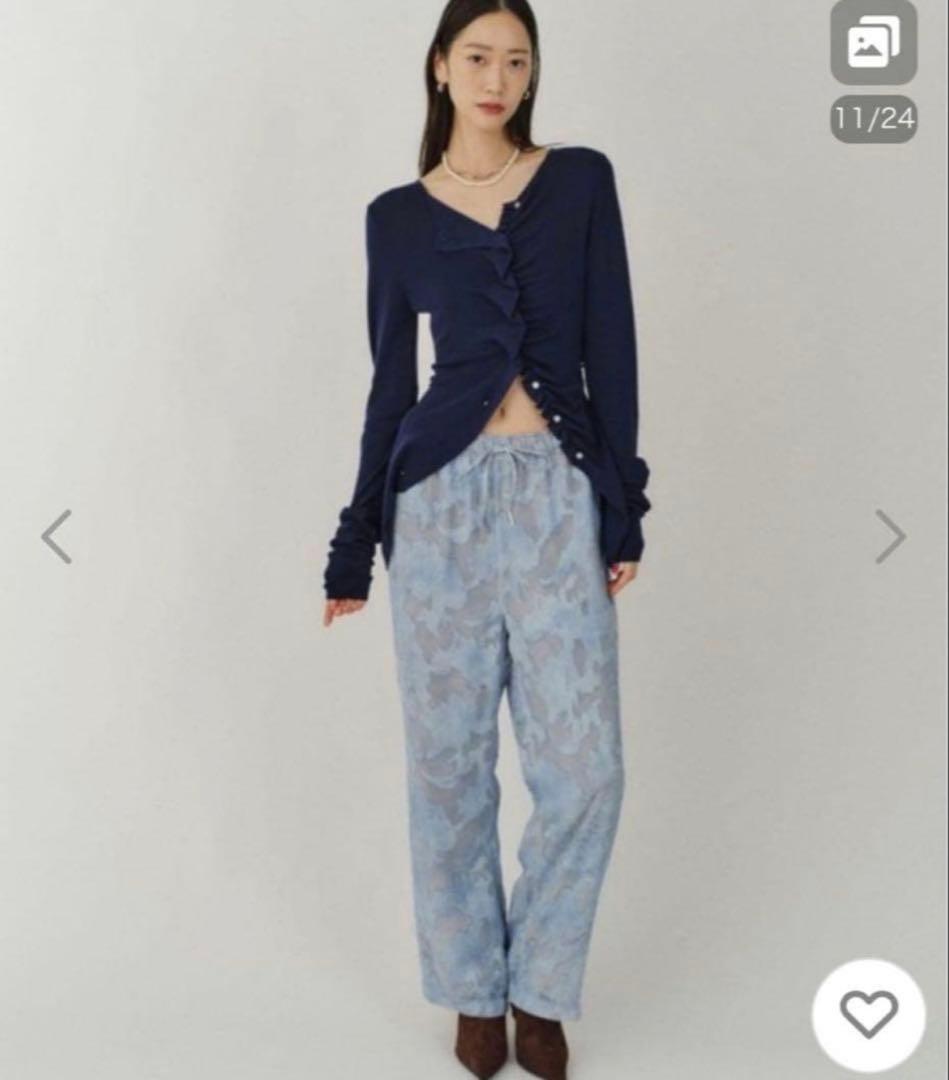 新品未使用　タグ付き　yae ヤエ　ニット　フリル　everyday yae（ヤエ）の「Long sleeve shaggy knit/ロングスリーブシャギー