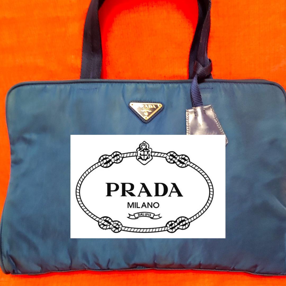 B*t様 PRADA【プラダ】ネイビーカラー　ビジネスバッグ　ギャランティカード PRADA（プラダ） カナパ トートバッグ ハンドバッグ レディース デニム