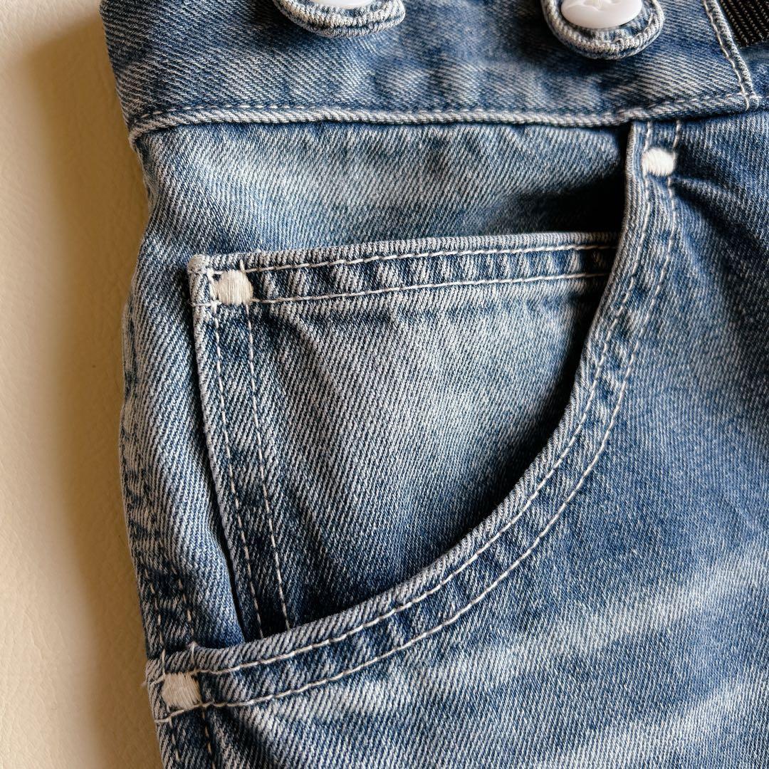 RNA ⿻ サスペンダー ワークパンツ デニム カジュアル ルーズ ベルト