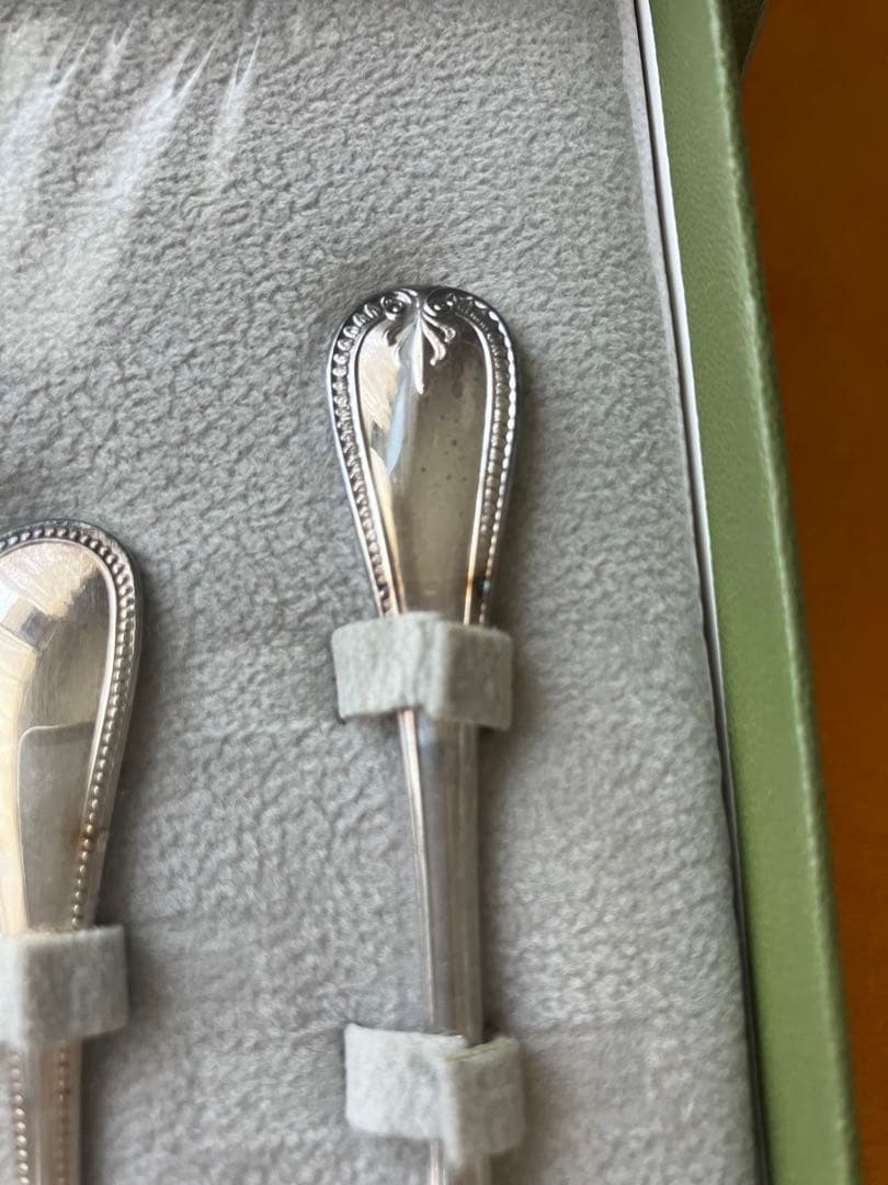 未開封】クリストフル シルバー ティースプーン 5本セット 柄違い