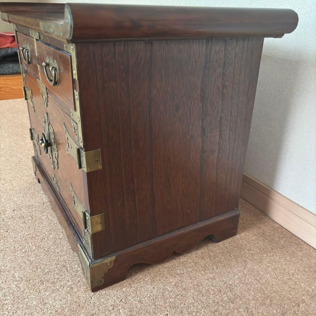 李朝 李朝家具 真鍮金具 無垢材 魚型錠前 モリジャン バンダジ 箪笥
