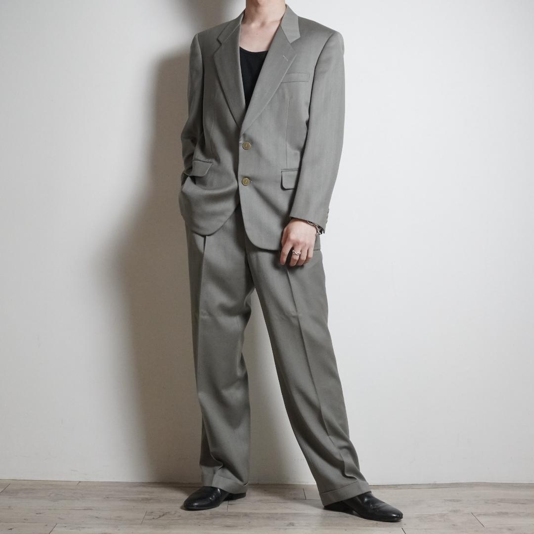 Yves Saint Laurent セットアップスーツ ベージュ/EZ85 Yves Saint Laurent】イブサンローラン WOOL100％シングル2B