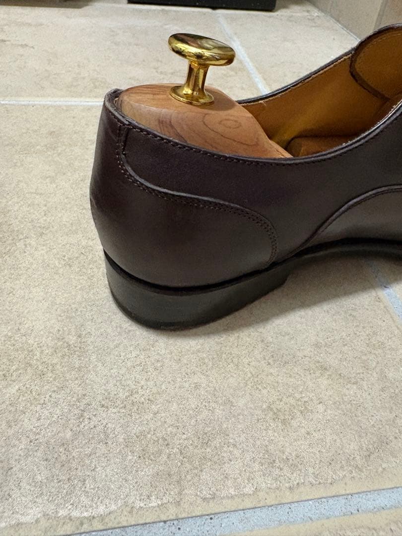 【RAYMAR】24.5cm 革靴　ダークブラウン クォーターブローグ　レイマー