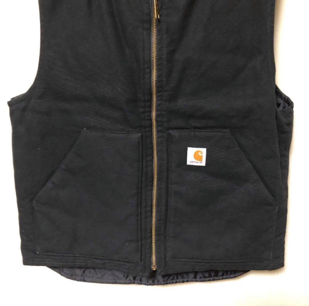 極美品❗️メキシコ製 Carhartt カーハート ダックベスト 厚手 黒M