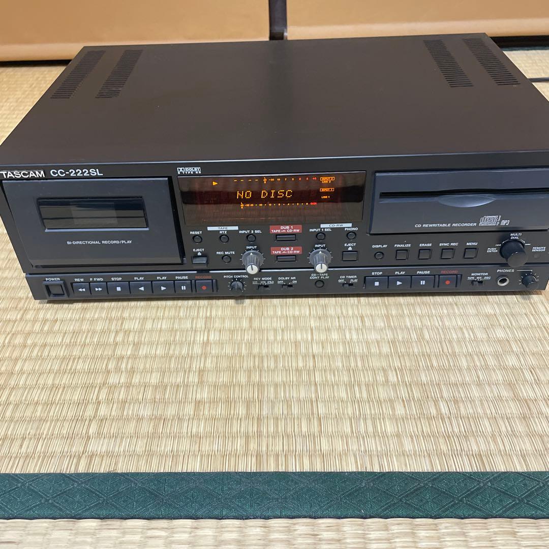 【通電のみ確認】TASCAM CC-222SL カセットデッキ/CDプレーヤー Amazon | TASCAM CDレコーダー/カセットデッキ 業務用 CC-222MK4