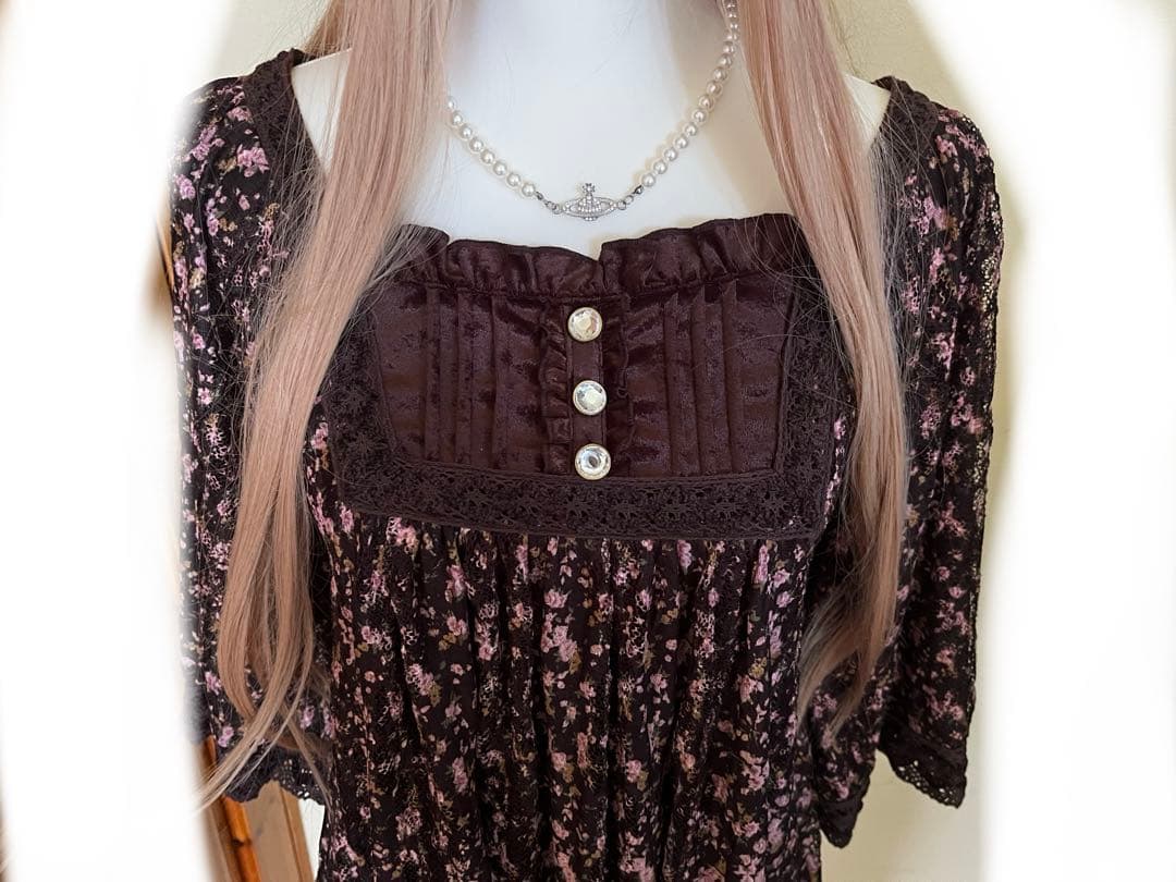 リズリサ 姫系 姫ギャル y2k 花柄 レース フリル lizlisa - メルカリ