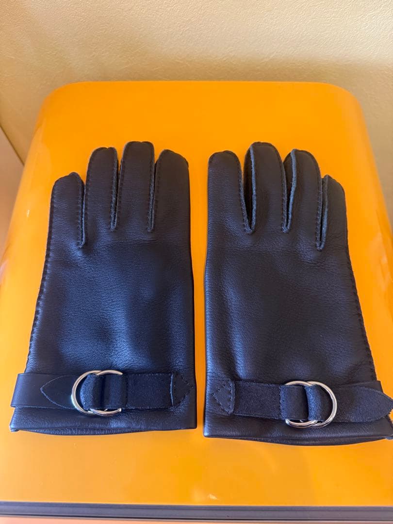 HERMES カーフレザー ブラック手袋最後のお値下げ 名古屋】【HERMES】エルメス ケリー レザーグローブ 手袋 ラム