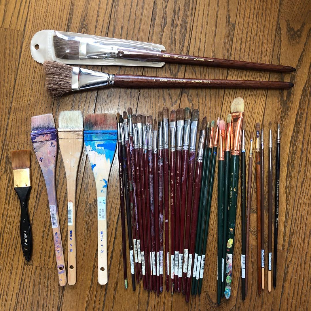 名村油彩筆25本ラファエル・レンブラント・刷毛【34本セット】オイル3本セット sku_2042319857782_1.jpg?1714615956