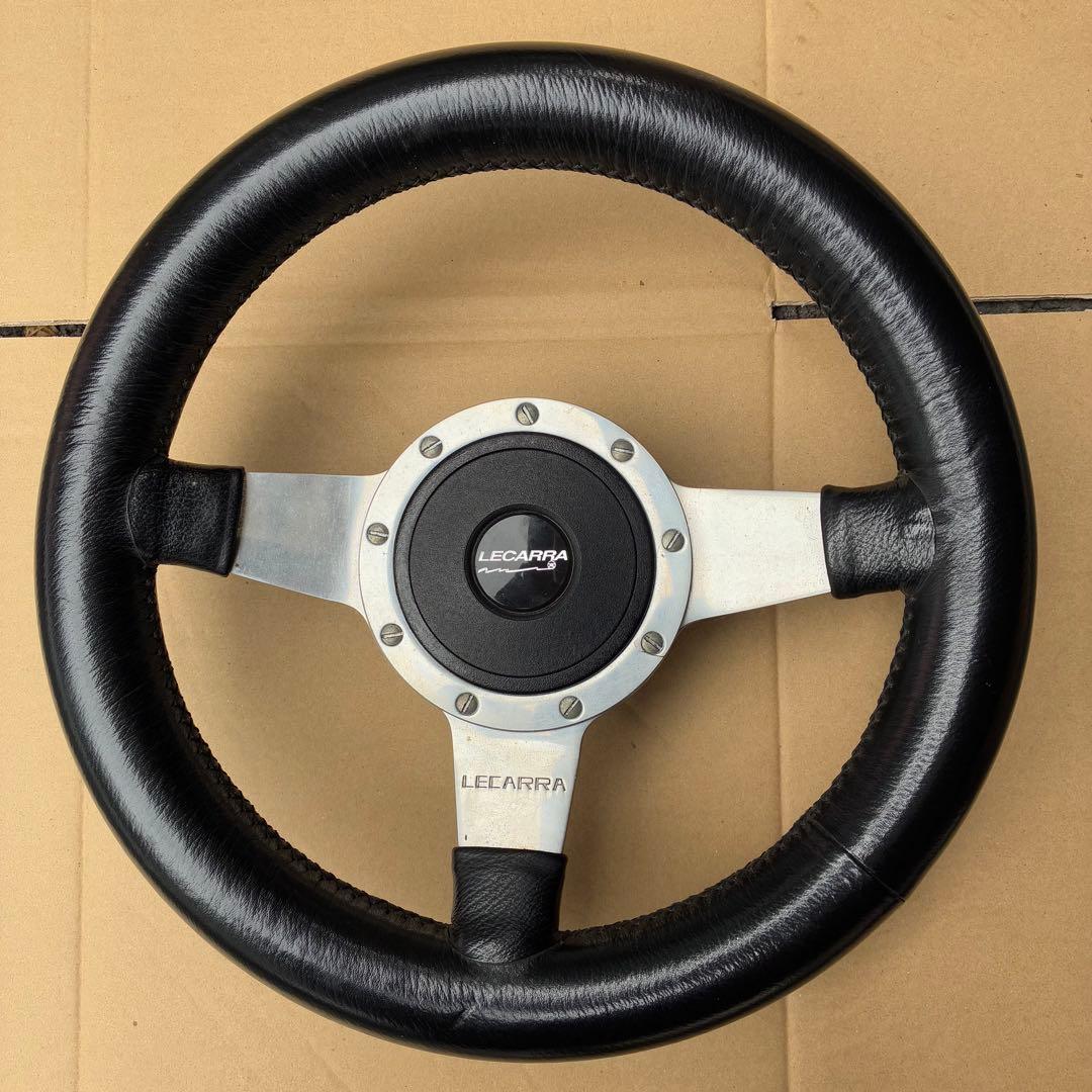 LECARRA ステアリング 3スポーク 黒レザー レカラ マーク4 3スポーク 14インチ