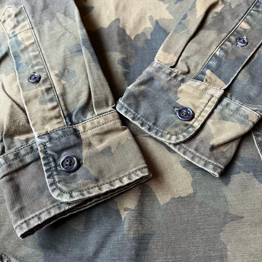 00s OLD GAP ミリタリーシャツ 迷彩 カモフラ フェード XS - メルカリ