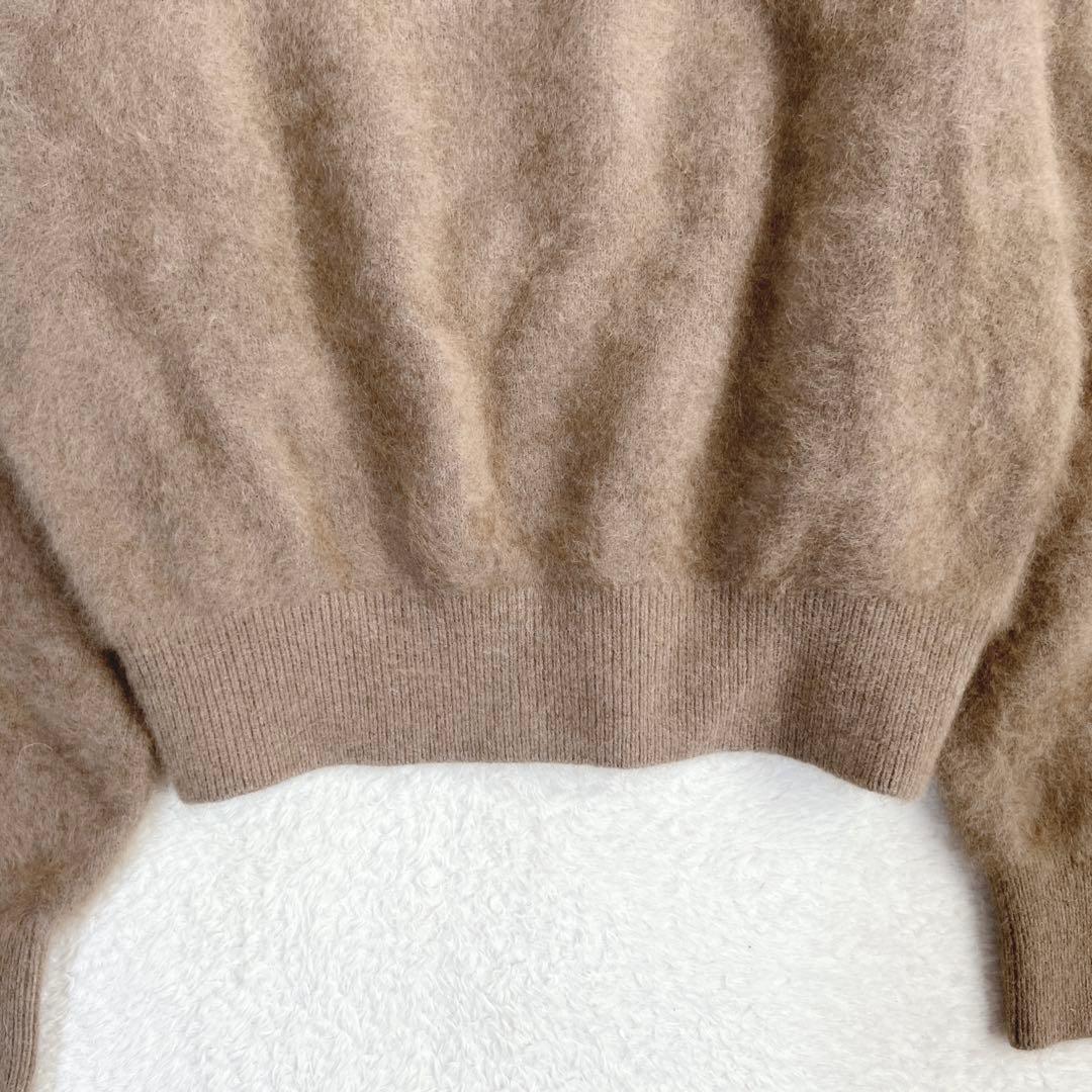 Noble ノーブル プルオーバー ニット ラクーン ショート ベージュ