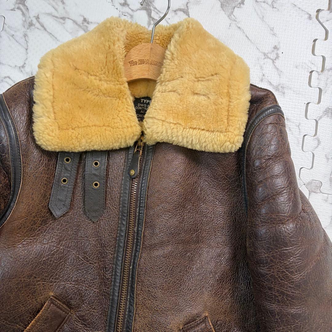 希少✨schott フライトジャケット B-3 257S 茶色 ロゴ金具 S - メルカリ