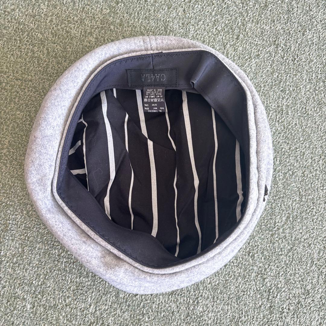 Ca4Laグレー ウール ベレー帽 - メルカリ