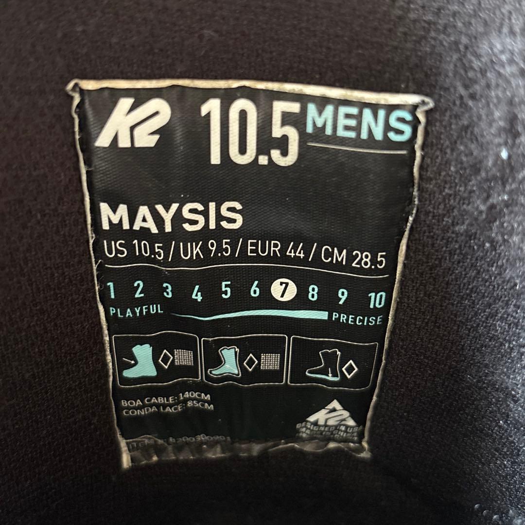 28.5cm K2 ケーツー MAYSIS メイシス スノーボード ブーツ ボア