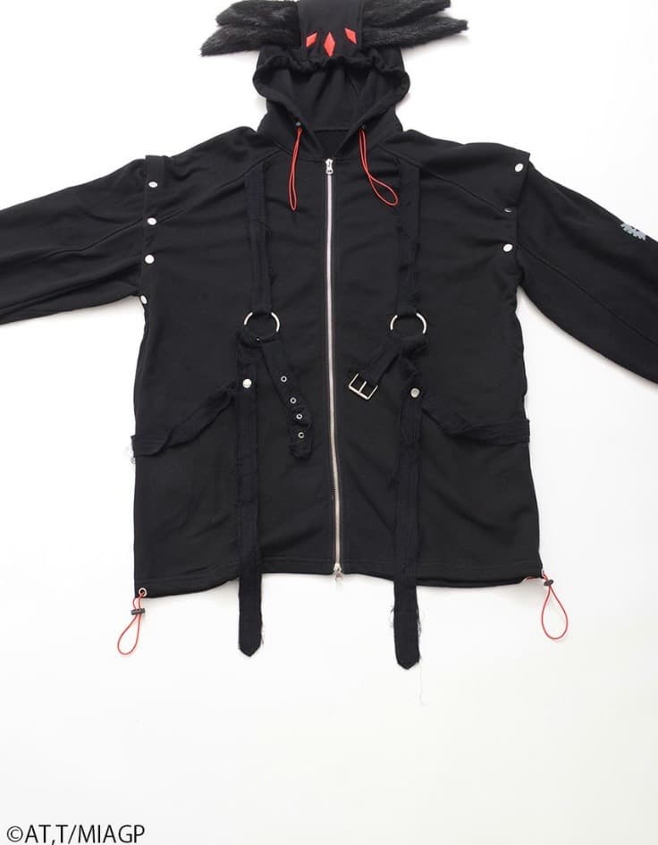 Gamchu × Faputa motif Zip-up hoodie 黒 - メルカリ