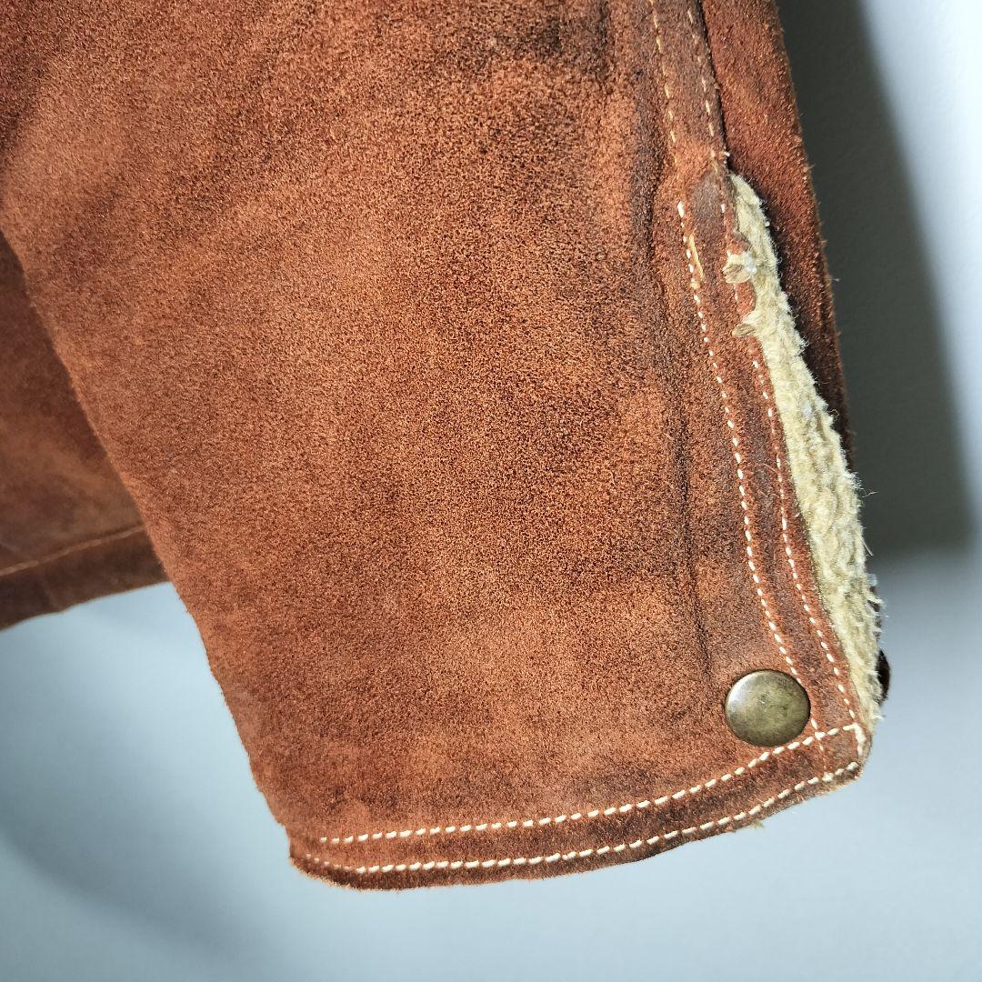 TOWNCRAFT JCPenney 70sスエードレザー ボアジャケット XL - メルカリ