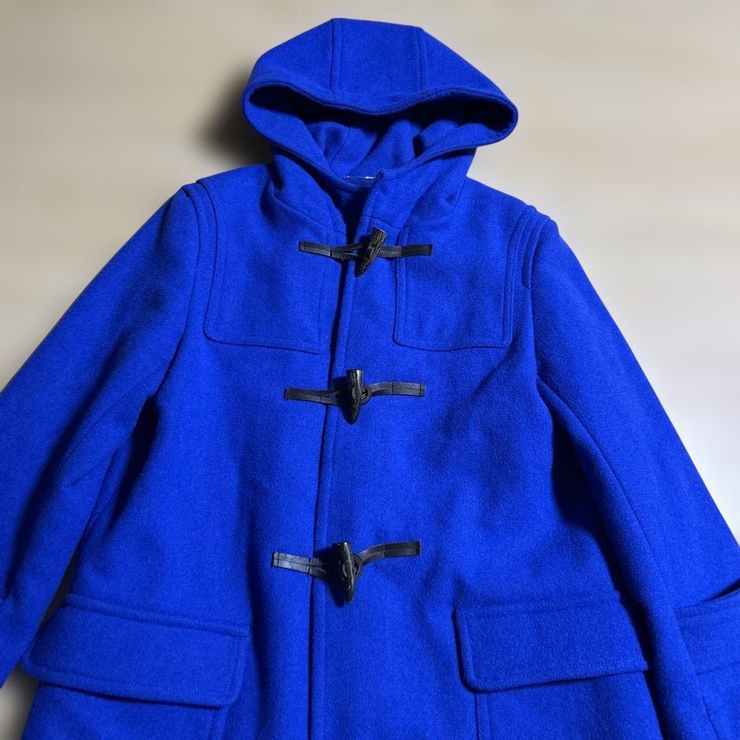 美品 ミラオーウェン ロイヤルブルー ロング ダッフルコート ブルー