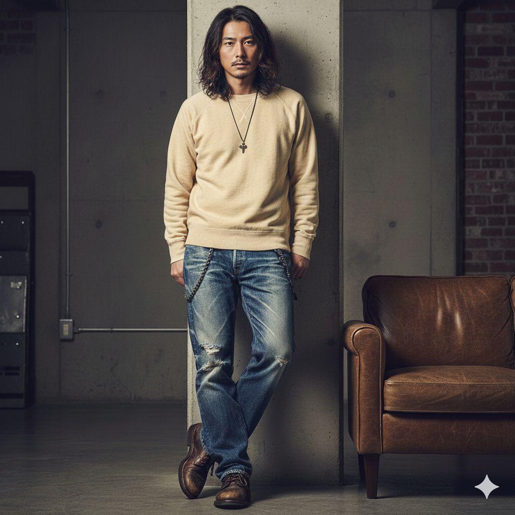 アイ赤□本革レザーフルスタッズナローベルト☆アメカジヴィンテージ