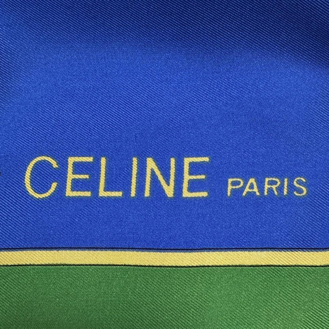 極美品☆CELINE セリーヌ シルク 馬車柄 イタリア 大判スカーフ