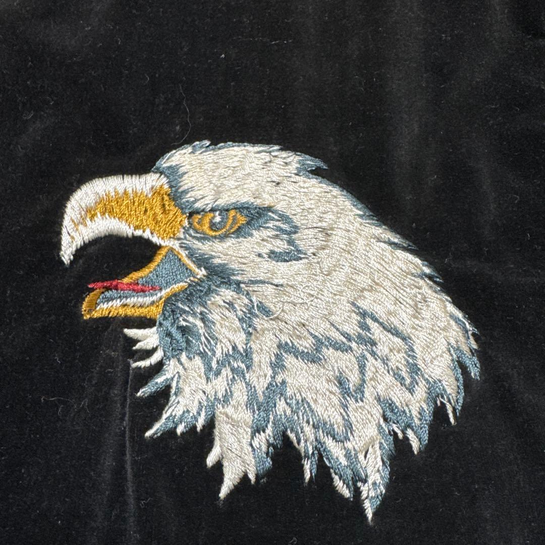 90s ハーレーダビッドソン ベロア スカジャン 別珍 イーグル