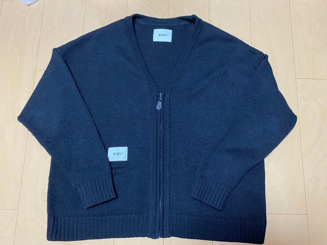 トップス WTAPS 23AW PALMER WTAPS - Palmer Knitted Zip-Up Cardigan - Black WTAPS