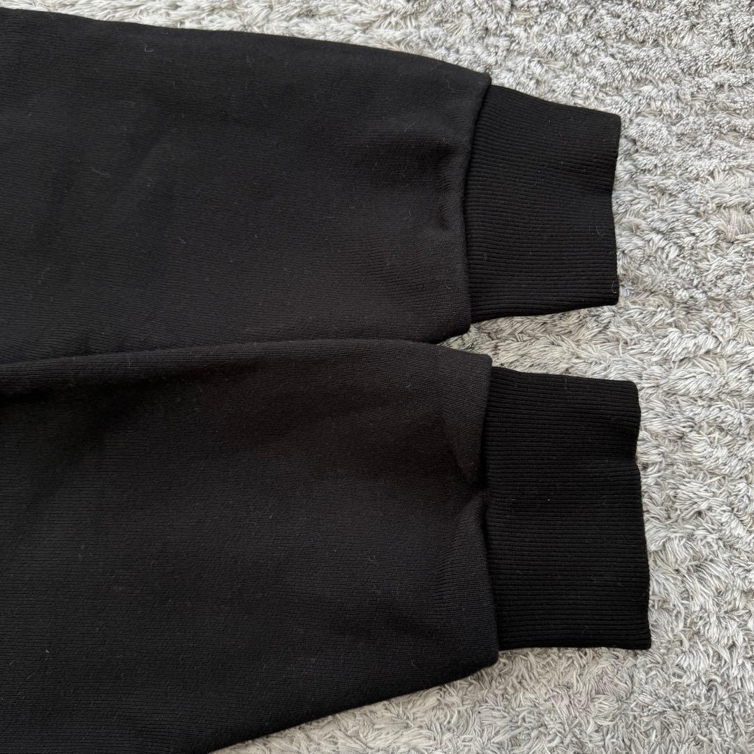 フィールズ【L】黒 長袖スウェット 上杉柊平 ロゴ刺繍 厚手 微