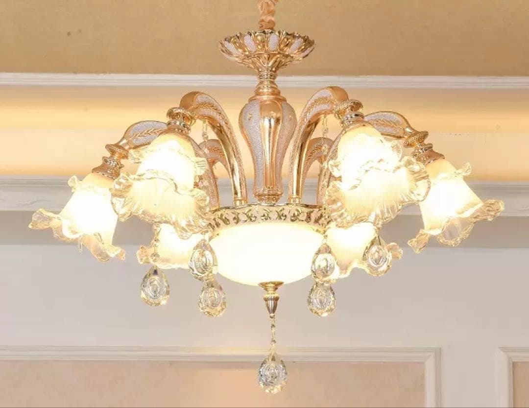 み*ん様 ゴールドクリアシャンデリア 6灯 楽天市場】6灯シャンデリア ピンクゴールドシャンデリア ライト